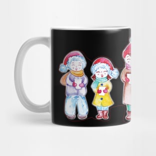 Christmas Carolers in watercolor style Mug